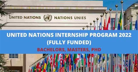 Fully Funded United Nations 2022 Internship Program Multiple Openings