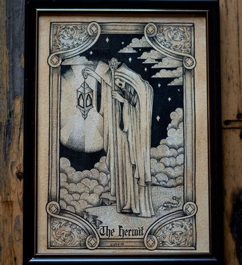 The Hermit Tarot Card A4 Print Etsy The Hermit Tarot Tarot Tarot