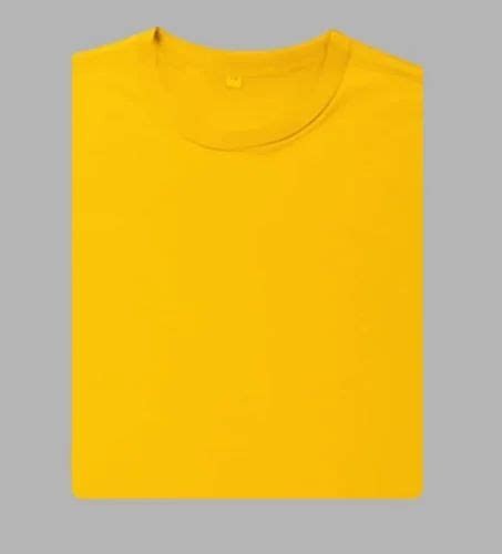 220 Gsm Yellow Plain Cotton Men T Shirts At Rs 200 Men Plain T Shirt