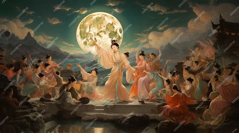 Premium AI Image | moon festival in China