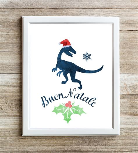 Christmas Dinosaur Wall Art For Kids, Digital Download, Printable