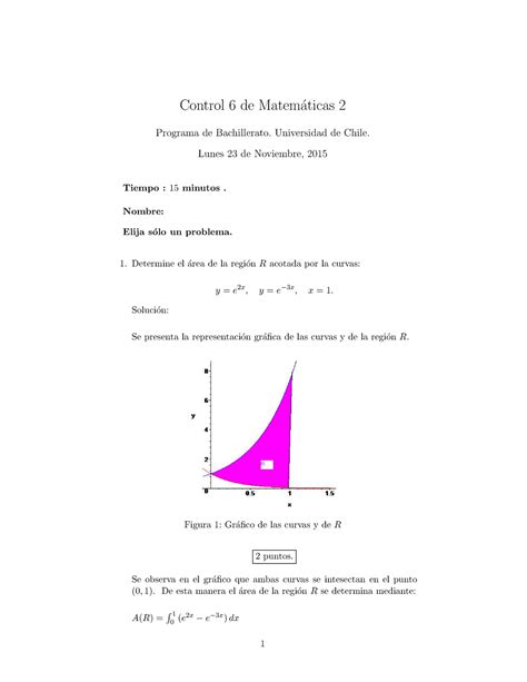 Exam 23 Noviembre 2015 Preguntas Y Respuestas Control 6 De Matem