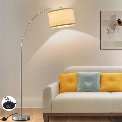 Arc Floor Lamps For Living Room Silver Modern Floor Lamp Adjustable