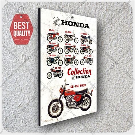 Jual Poster Motor Klasik Honda Cb Dekorasi Hiasan Dinding Otomotif