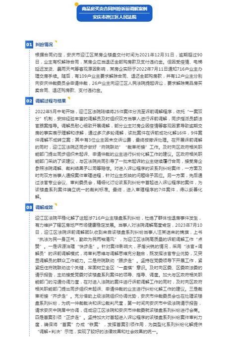 迎江法院诉前调解案例入选全省重点领域民商事纠纷诉前调解典型案例澎湃号·政务澎湃新闻 The Paper