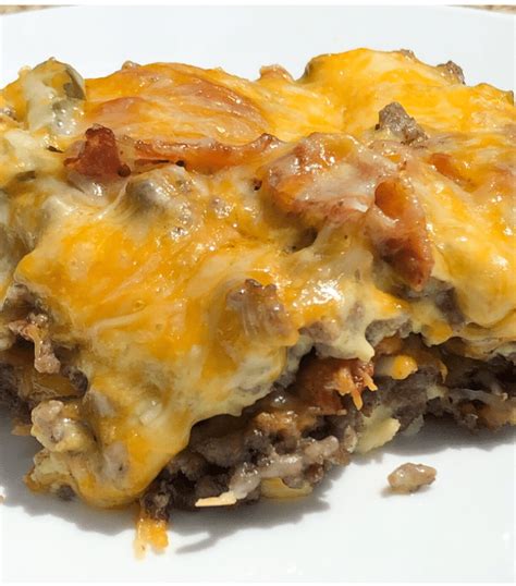 LOW CARB BACON CHEESEBURGER CASSEROLE - the kind of cook recipe