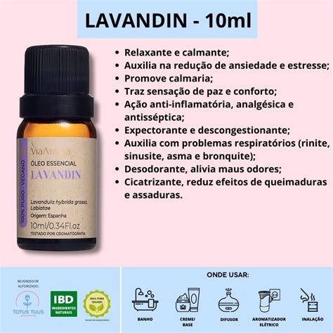 Leo Essencial De Lavandin Ml Via Aroma Totus Tuus Cosm Ticos