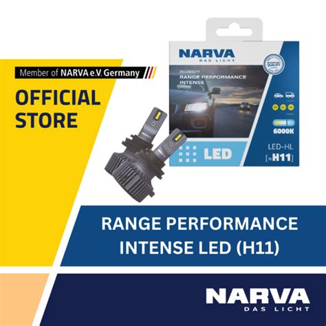 NARVA Germany H11 Range Performance LED Headlight Bulbs Set 12V 24V