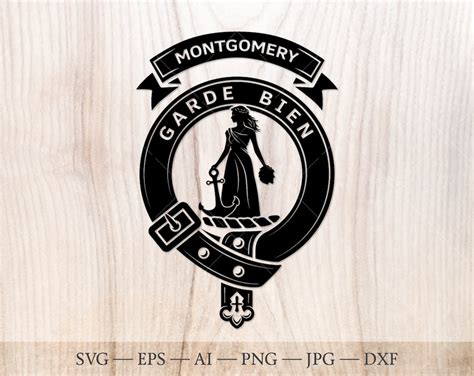 Montgomery Crest Badge SVG, Scottish Clan Svg, Family Crest Svg. Coat ...