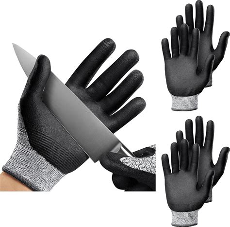 Nocry Heavy Duty Cut Resistant Work Gloves Level 5 Cutting Gloves