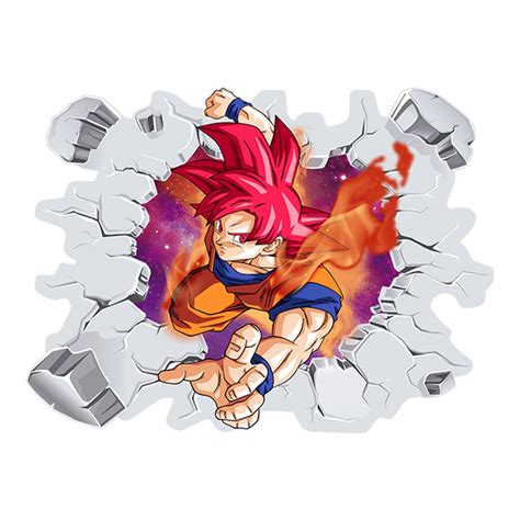 Wandtattoo Loch Dragon Ball Son Goku Gott Ebene Webwandtattoo