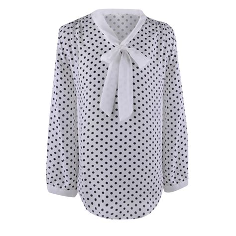 Polka Dot Women Chiffon Blouse Zone One Clothing