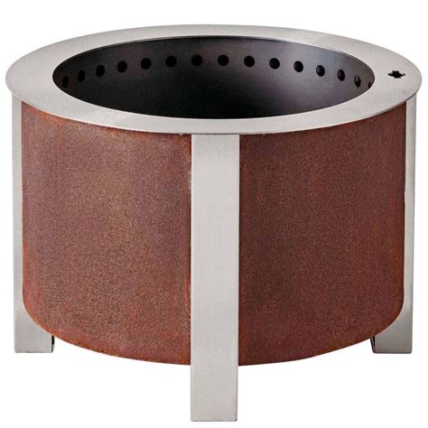 Breeo X Series 24 Smokeless Fire Pit In Corten Steel BR X24P The Home