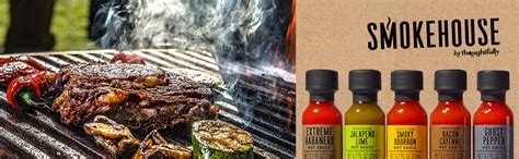 Thoughtfully Smokehouse Gourmet Hot Sauce Gift Set Variety Pack Of 10