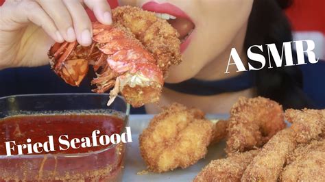 ASMR Fried Seafood Boil Dipped In Bloves Sauce No Talking YouTube