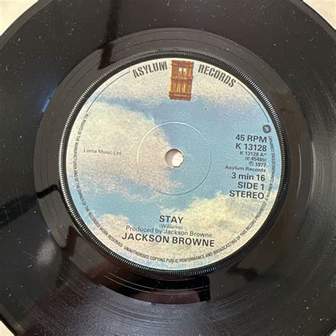 【目立った傷や汚れなし】jackson Browne Stay Rosie ☆uk Orig 7″☆soft Rock☆running On Empty☆maurice