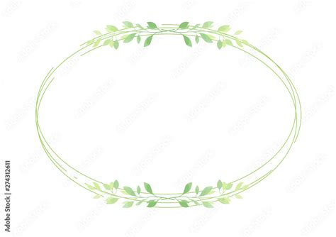 Green leaves frame. Floral border. Vector illustration. Stock Vector ...