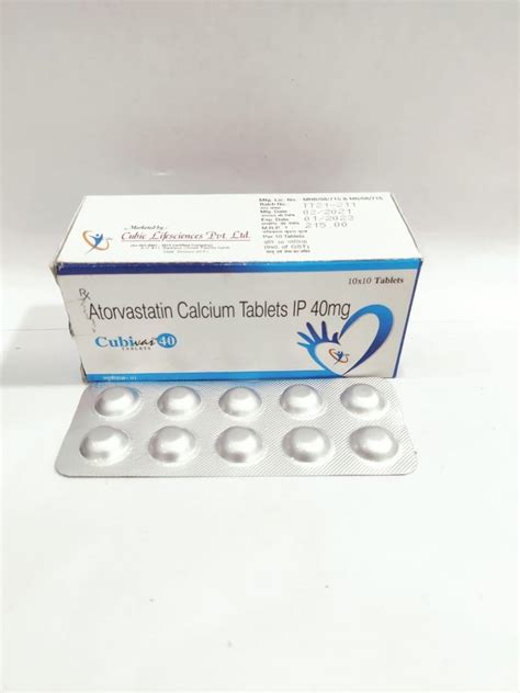 Atorvastatin Calcium 40mg Tablet At Rs 2150 Box Atorvastatin Tablet