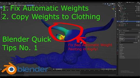 Blender Rigify Tutorial Correct Automatic Weights And Copy Weight