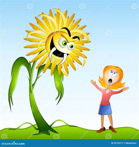 Dandelion Weed Allergy Monster Stock Illustration - Illustration of