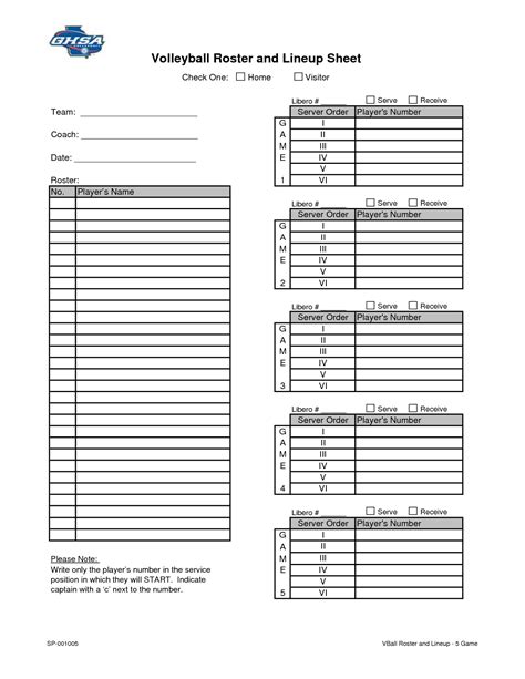 Cif Ss Volleyball Lineup Sheet