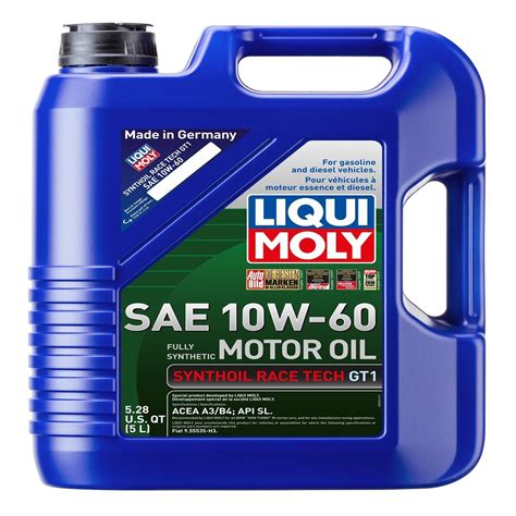 LIQUI MOLY Synthoil Race Tech GT1 Engine Oil 10W 60 5 Liter