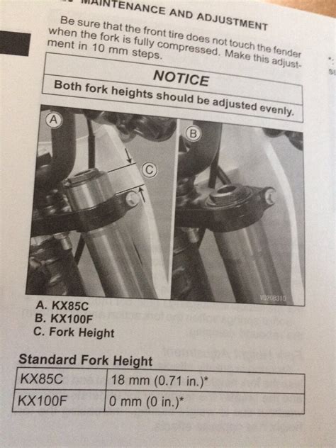 KX100 Fork Height In Triple Clamps Kawasaki 2 Stroke ThumperTalk