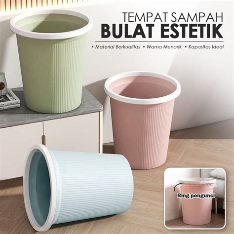 Jual BARITO INDO Tong Sampah Kamar Dapur Kantor Simpel Ber Garis