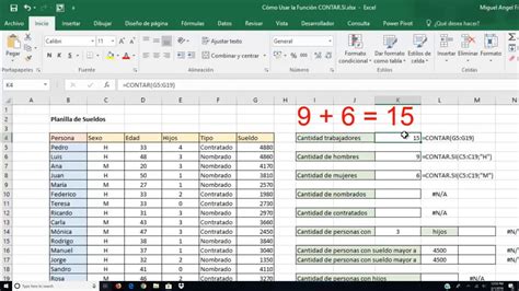 Excel Intermedio C Mo Usar La Funci N Contar Si Youtube