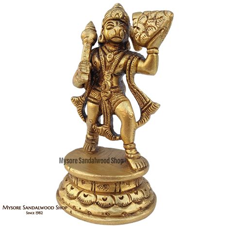 Inch Fine Hanuman Idol Brass Lord Hanuman Staue Sanjivani Mountain