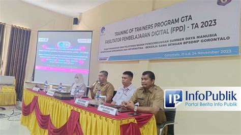 Infopublik Kadis Kominfotik Gorontalo Buka Kegiatan Tot Fasilitasi