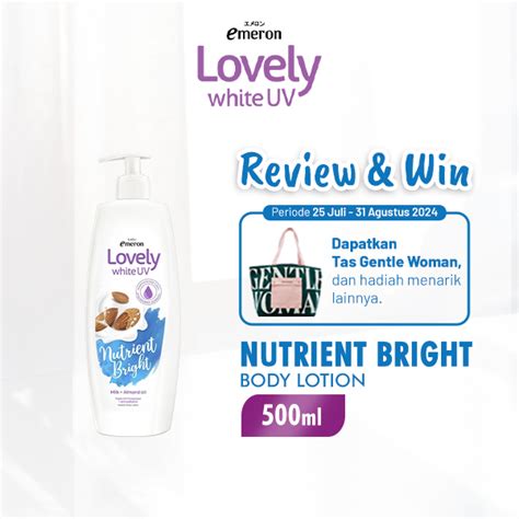 Jual Emeron Lovely White Hand Body Lotion UV Nutrient Bright 500 Ml