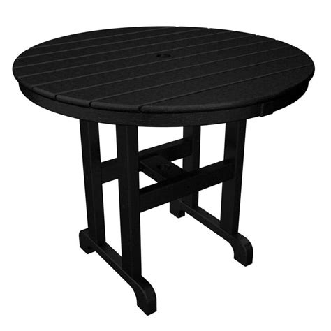 Arlington House Glenbrook Black 42 In Round Mesh Patio Dining Table