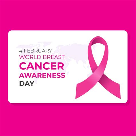 World Breast Cancer Awareness Day Card Design Free Vector