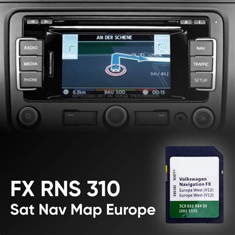 Skoda FX RNS310 2022 2023 Navi Map Update SD Card V12 Europe Sat Nav