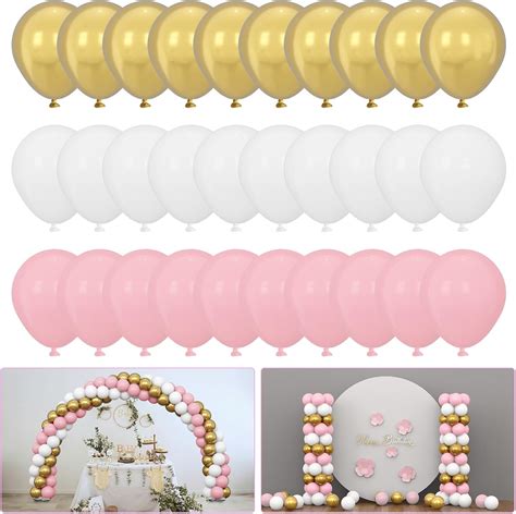 Amazon Yallove Pack Latex Balloon Sets Inch White Pink