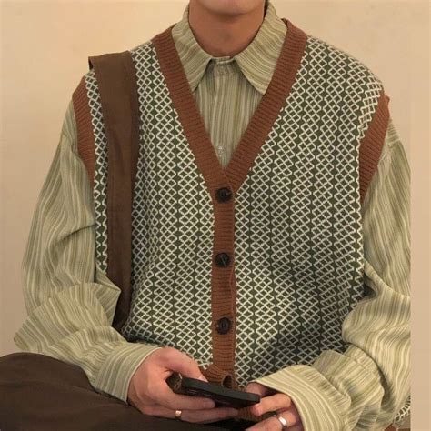 Bonsir Vintage Buttoned Knitting Cardigans Vest Men Autumn Fashion All