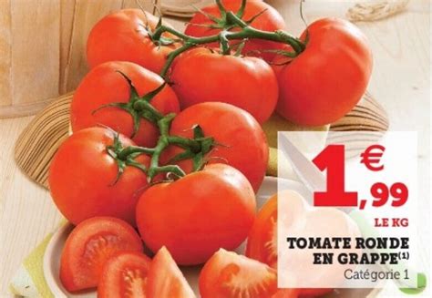 Promo Tomate Ronde En Grappe Chez Super U