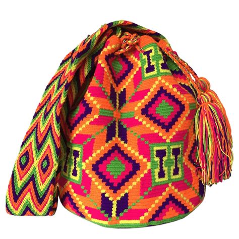 Large Double Thread Wayuu Mochila Bag Made In The Desert Of La Guajira