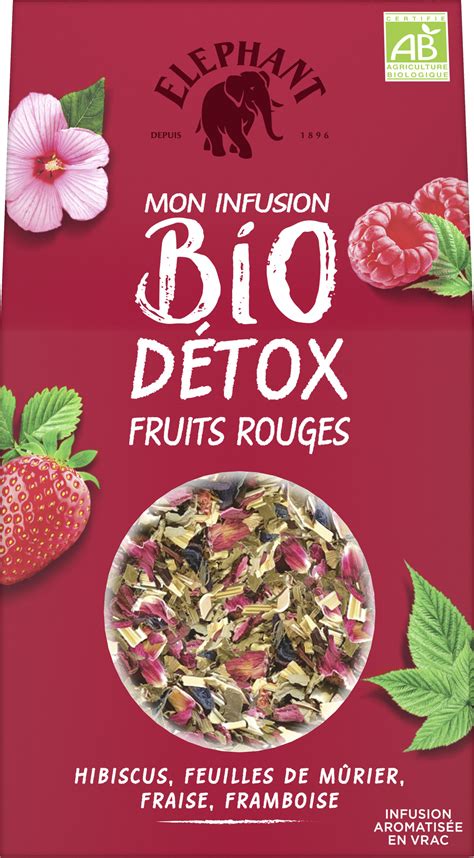 Elephant Mon Infusion Bio Tisane Detox Fruits Rouges Vrac Vrac G G