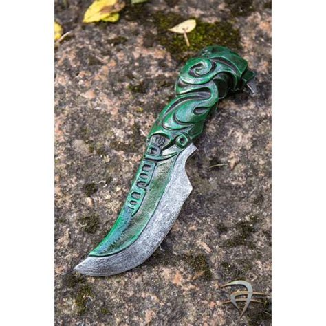 Eldarian Larp Throwing Knife Green