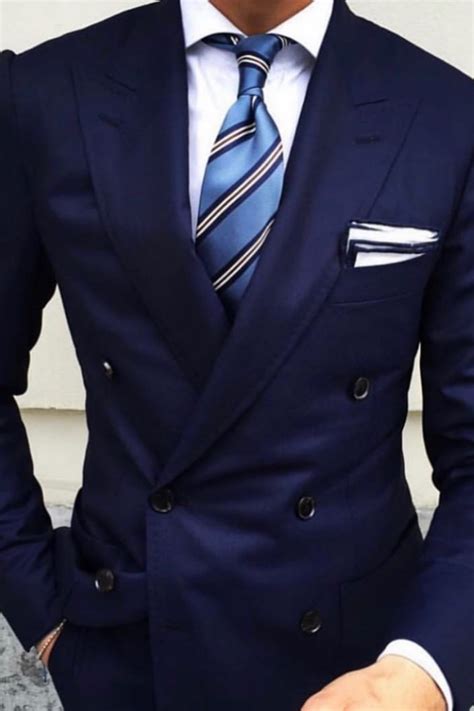 Blue Suits Double Breasted Navy Suit For Men Wedding Giorgenti Custom