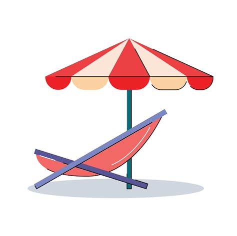 Sombrilla De Playa Ilustraci N Vectorial Aislado Vector Premium