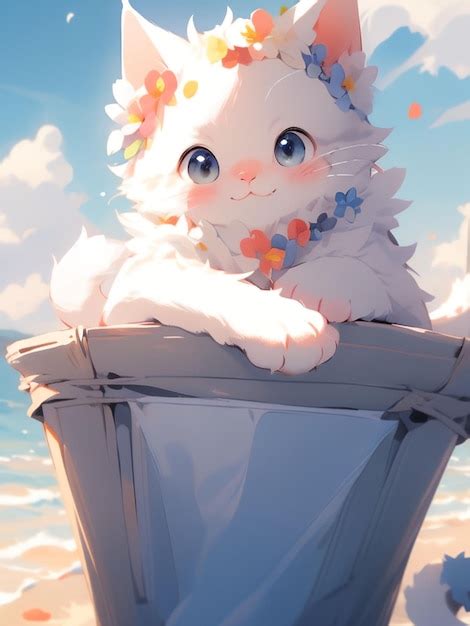 Premium Ai Image Cute Cat Anime Art Styles