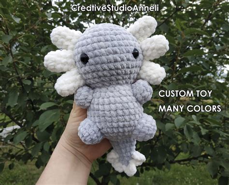 Crochet Axolotl Plushie Axolotl Plush Toy Amigurumi Cute Etsy In