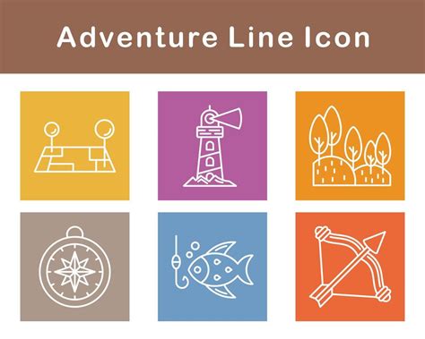 Adventure Vector Icon Set 20702984 Vector Art At Vecteezy