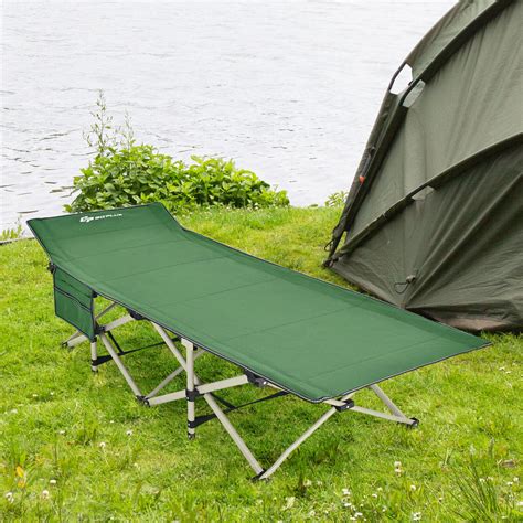 Vicamelia Folding Camping Cot Heavy-Duty Steel Outdoor Sleeping Cot ...