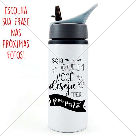 Squeeze Alumínio 600 ml Diversas Frases Motivacionais Elo7