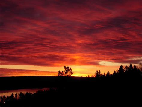 Sunrise over the Oslo Fjord in Norway.