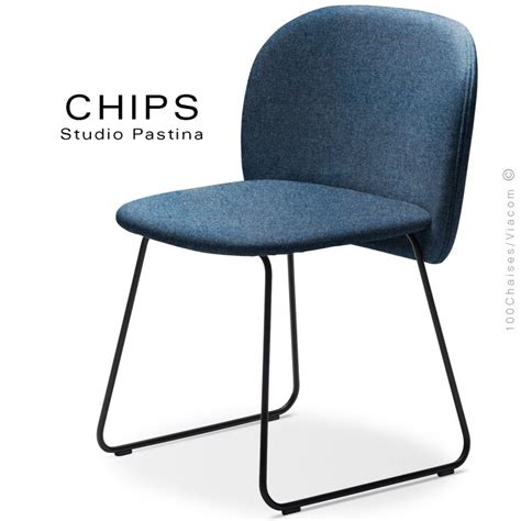 Chaise design CHIPS piétement acier peint laiton ou cuivré assise et